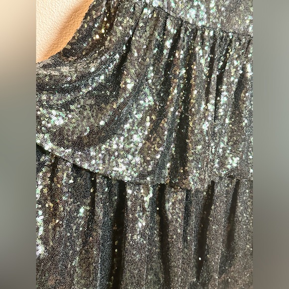 Emerald green sequin dress Laundry by Shelli Segal - Picture 3 of 4